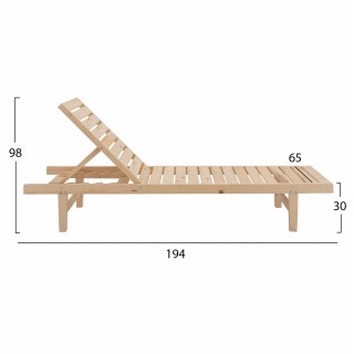 ΞΑΠΛΩΣΤΡΑ ΕΠΑΓΓΕΛΜΑΤΙΚΗ JULES HM11431.03 ΦΥΣΙΚΗ ΑΠΟ ΞΥΛΟ ΕΛΑΤΗΣ 72x196x29-84 εκ.