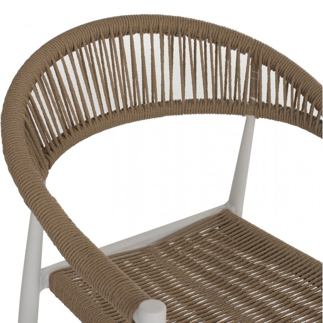 ΠΟΛΥΘΡΟΝΑ ΑΛΟΥΜΙΝΙΟΥ GRET HM5854.01 ΛΕΥΚΗ PE RATTAN ΜΠΕΖ 56x55,5x78Υεκ.