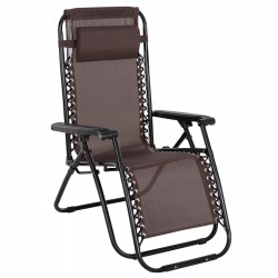 ΠΟΛΥΘΡΟΝΑ RELAX COMPANION HM5095.13 ΚΑΦΕ TEXTILENE-ΜΑΥΡΟ ΜΕΤΑΛΛΟ 67x145x110Υεκ.