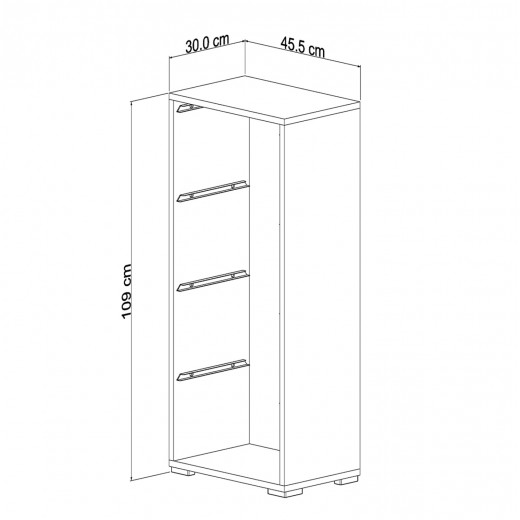 ΣΥΡΤΑΡΙΕΡΑ SANI HM18216.01 ΜΕΛΑΜΙΝΗ ΣΕ ΛΕΥΚΟ-4 ΛΕΥΚΑ ΣΥΡΤΑΡΙΑ P.E. 45,5x30x109Υεκ