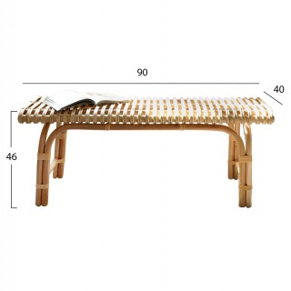 ΠΑΓΚΑΚΙ-ΜΠΑΓΚΑΖΙΕΡΑ ΞΕΝΟΔΟΧΕΙΟΥ ΑΠΟ RATTAN ΦΥΣΙΚΟ ΧΡΩΜΑ 90x42x48Υεκ.HM9480