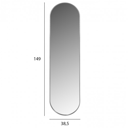 ΚΑΘΡΕΠΤΗΣ ΤΟΙΧΟΥ HM9581.40 ΨΗΛΟΣ ΟΒΑΛ ΣΚΕΛΕΤΟΣ ΑΛΟΥΜΙΝΙΟΥ ΑΣΗΜΙ 38,5x4x149Υεκ.