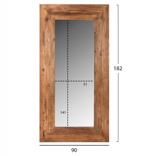 ΚΑΘΡΕΠΤΗΣ ΤΟΙΧΟΥ YORKSHIRE HM4267 ΠΛΑΙΣΙΟ ΑΝΑΚΥΚΛΩΜΕΝΟ ΞΥΛΟ ΤΕΑΚ 90x182εκ.