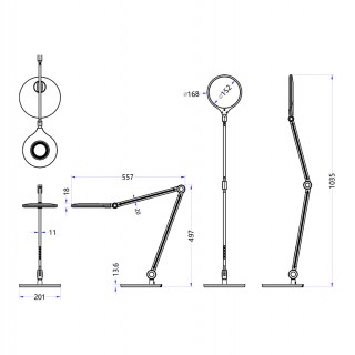 ΦΩΤΙΣΤΙΚΟ ΓΡΑΦΕΙΟΥ LED BLAIN PRO HM4452.09 ΧΡΥΣΟ ΧΡΩΜΑ ABS 55,7x49,7Υεκ.