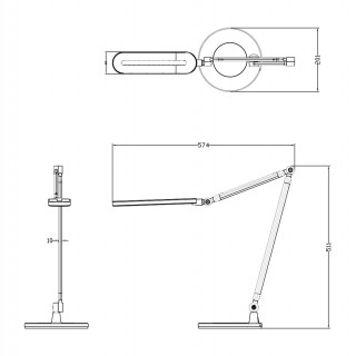 ΦΩΤΙΣΤΙΚΟ ΓΡΑΦΕΙΟΥ LED BLAIN PRO HM4462.08 ΑΣΗΜΙ ABS 57,4x51,1Υεκ.