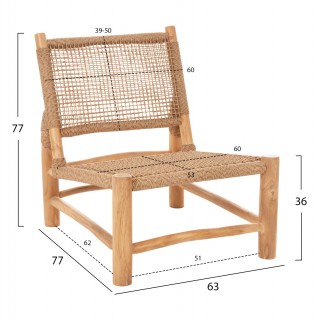 ΣΑΛΟΝΙ ΕΞΩΤ. ΧΩΡΟΥ 4ΤΜΧ LONDER HM11957 ΜΑΣΙΦ TEAK-ΣΥΝΘ.RATTAN-ΦΥΣΙΚΟ