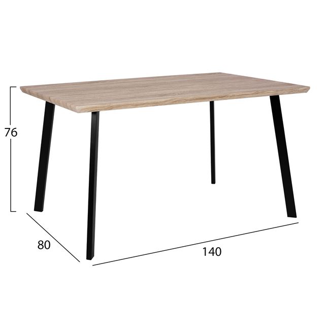 ΣΕΤ ΤΡΑΠΕΖΑΡΙΑΣ 5ΤΜΧ HM10347 ΤΡΑΠΕΖΙ 140x80x76 cm & 4 ΚΑΡΕΚΛΕΣ VEGAS