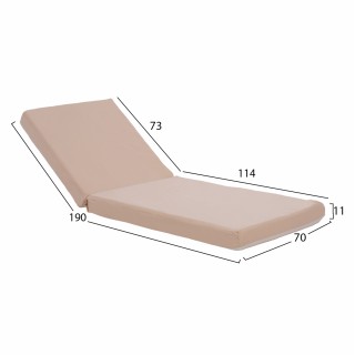 ΜΑΞΙΛΑΡΙ ΞΑΠΛΩΣΤΡΑΣ POLYESTER SIFNOS ΜΠΕΖ HM11235.01P 190x70x11 εκ.