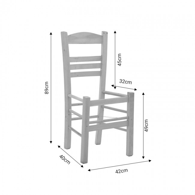 Καρέκλα καφενείου επιλοχία Ronson pakoworld καρυδί ξύλο  42x40x89εκ