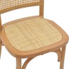 Καρέκλα Kalliope pakoworld φυσικό ξύλο οξιάς-φυσικό rattan 45x50x89εκ