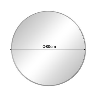 Καθρέπτης Emmett Inart μαύρο αλουμίνιο Φ80x2.5εκ