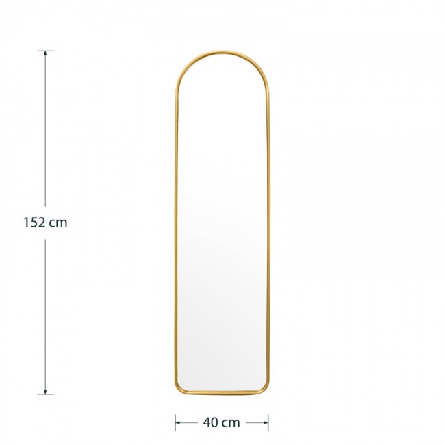 Καθρέπτης Zelicie pakoworld χρυσό 40x2.5x152εκ