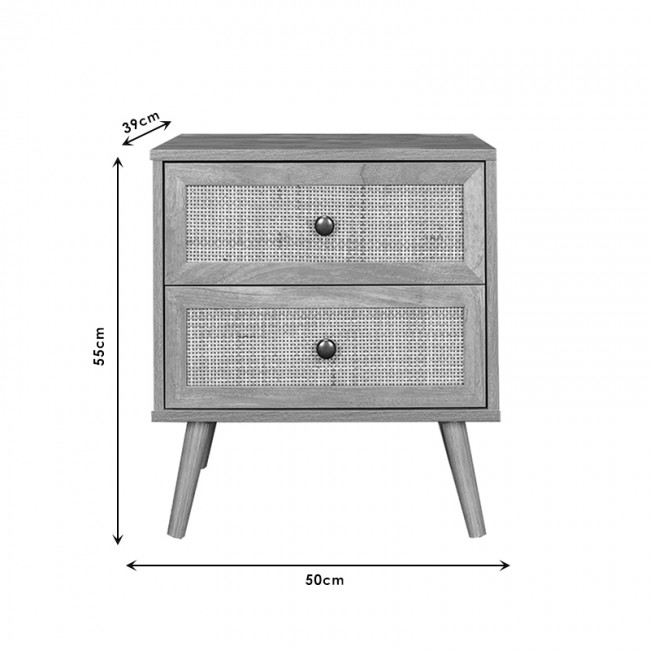 Κομοδίνο Oslo pakoworld sonoma 50x39x55εκ