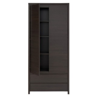 Ντουλάπα ρούχων δίφυλλη Selina pakoworld wenge 90x55.5x200.55εκ