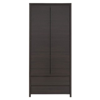 Ντουλάπα ρούχων δίφυλλη Selina pakoworld wenge 90x55.5x200.55εκ