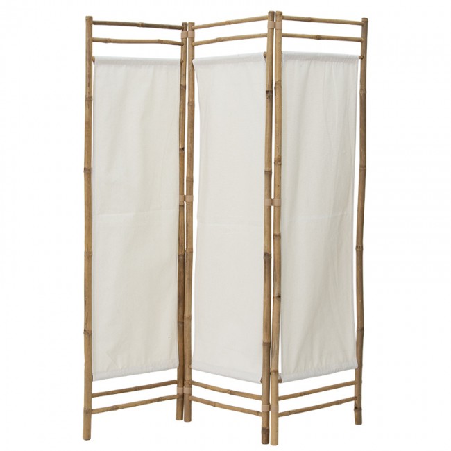 Παραβάν Barra pakoworld bamboo φυσικό-εκρού 135x3x160εκ