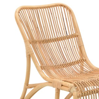 Σεζλονγκ Restiny Inart φυσικό rattan 65x85x84εκ