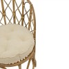 Πολυθρόνα Rostan Inart φυσικό rattan με μαξιλάρι 60x46x80εκ