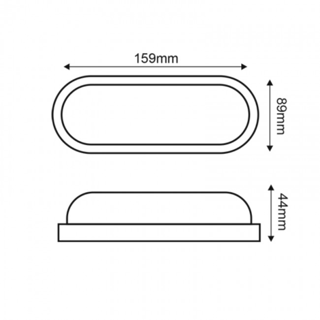 Πλαφονιέρα LED IP65 10W 900lm χρώμα λευκό 15,9x4,4x8,9εκ.