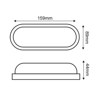 Πλαφονιέρα LED IP65 10W 950lm χρώμα μαύρο 15,9x4,4x8,9εκ.