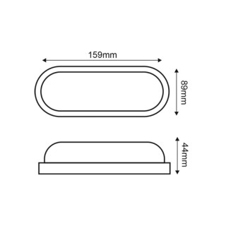 Πλαφονιέρα LED IP65 10W 950lm χρώμα λευκό 15,9x4,4x8,9εκ.