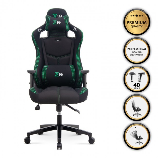 Καρέκλα γραφείου ZIO GAMING PRO ELEGANT Megapap χρώμα emerald 61x67x125/134εκ.