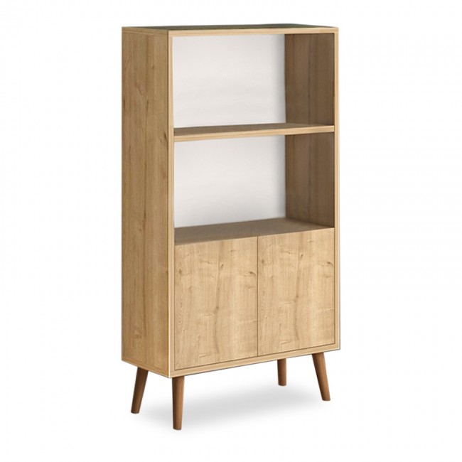 Βιβλιοθήκη μελαμίνης Cube Megapap χρώμα oak 60x24x110εκ.