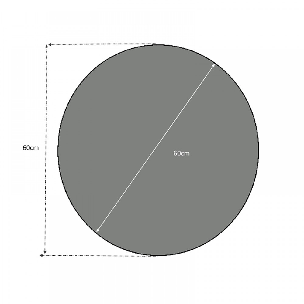 Καθρέφτης τοίχου Losta Megapap χρώμα λευκό 60x60x2,2εκ.