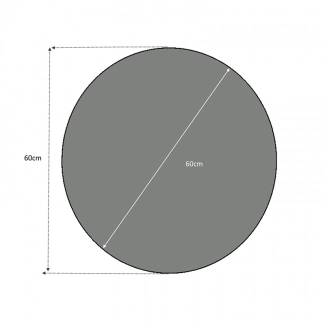 Καθρέφτης τοίχου Losta Megapap χρώμα λευκό 60x60x2,2εκ.