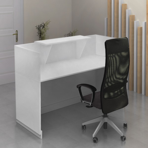 Γραφείο reception Lemmon Megapap χρώμα λευκό 160x70x110εκ.