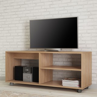 Έπιπλο τηλεόρασης Sabrina Megapap από μελαμίνη χρώμα urban oak 120x40x47εκ.