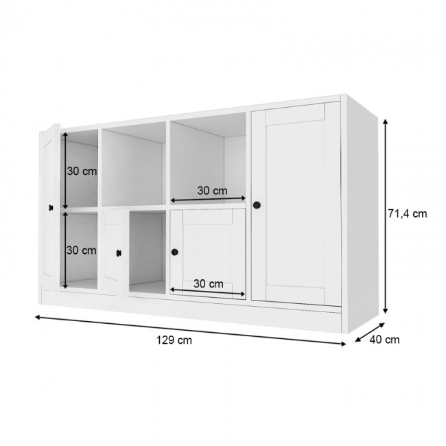 Μπουφές Felix Megapap χρώμα λευκό 129x40x71,4εκ.