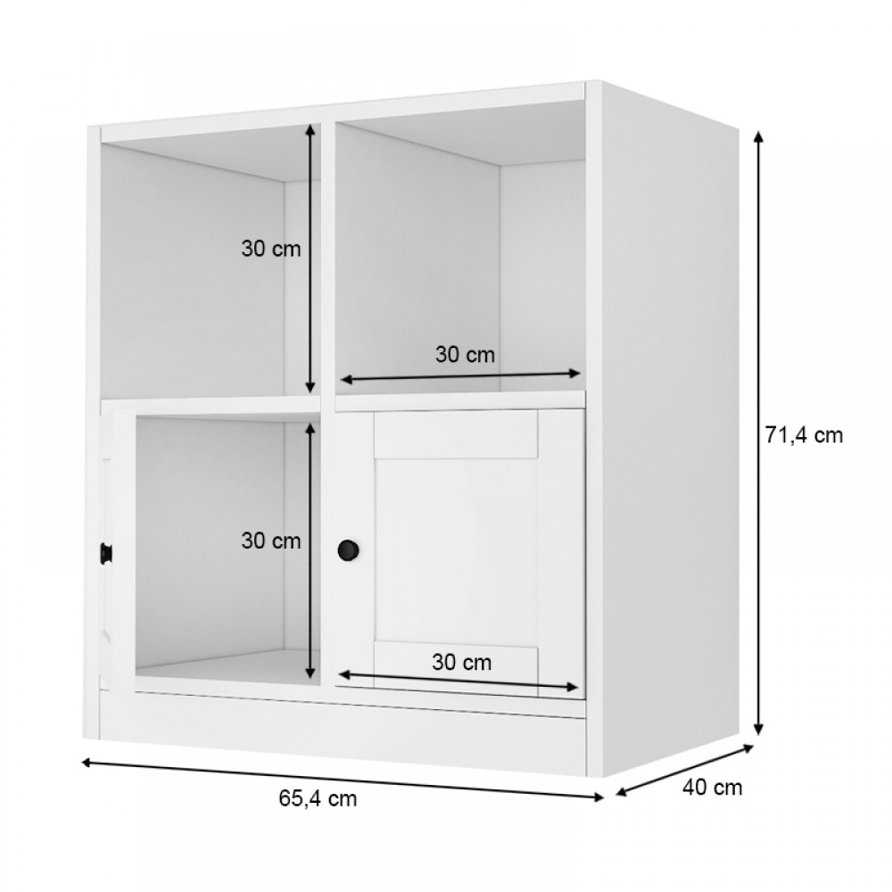 Κονσόλα Felix Megapap χρώμα λευκό 65,4x40x71,4εκ.