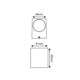 Απλίκα τοίχου IP65 35W αλουμινίου χρώμα γκρι 6,8x8,1x9,2εκ.