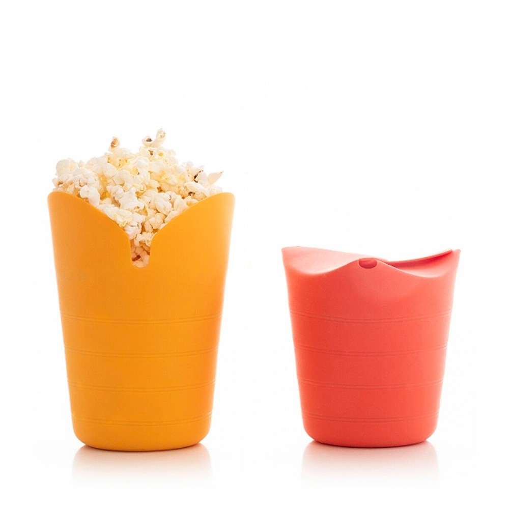 Μηχανή Pop Corn σετ 2 τμχ Popbox InnovaGoods V0103138 χρώμα πορτοκαλί - κόκκινο 13x13x17εκ.