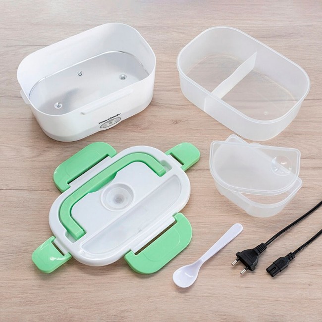 Ηλεκτρικό τάπερ - lunch box Innovagoods V0103375 χρώμα λευκό - πράσινο 24x16,5x10,5εκ.