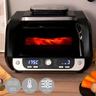 Φριτέζα αέρος - AirFryer Fryinn με grill 6lt Innovagoods V0103847 χρώμα μαύρο - ασημί 3400W