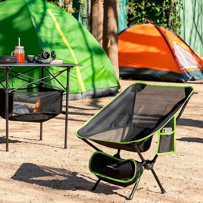 Καρέκλα camping πτυσσόμενη Folstul Innovagoods V0103860 χρώμα μαύρο 58x52,5x64εκ.