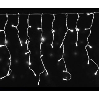 500 Λαμπάκια LED Ψυχρό Λευκό Επεκτάσιμα , Βροχή, Διαφανές Καλώδιο Ρεύματος 1m x 60cm TnS