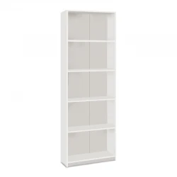Βιβλιοθήκη μελαμίνης Max Megapap σε χρώμα λευκό 58x23x170εκ.